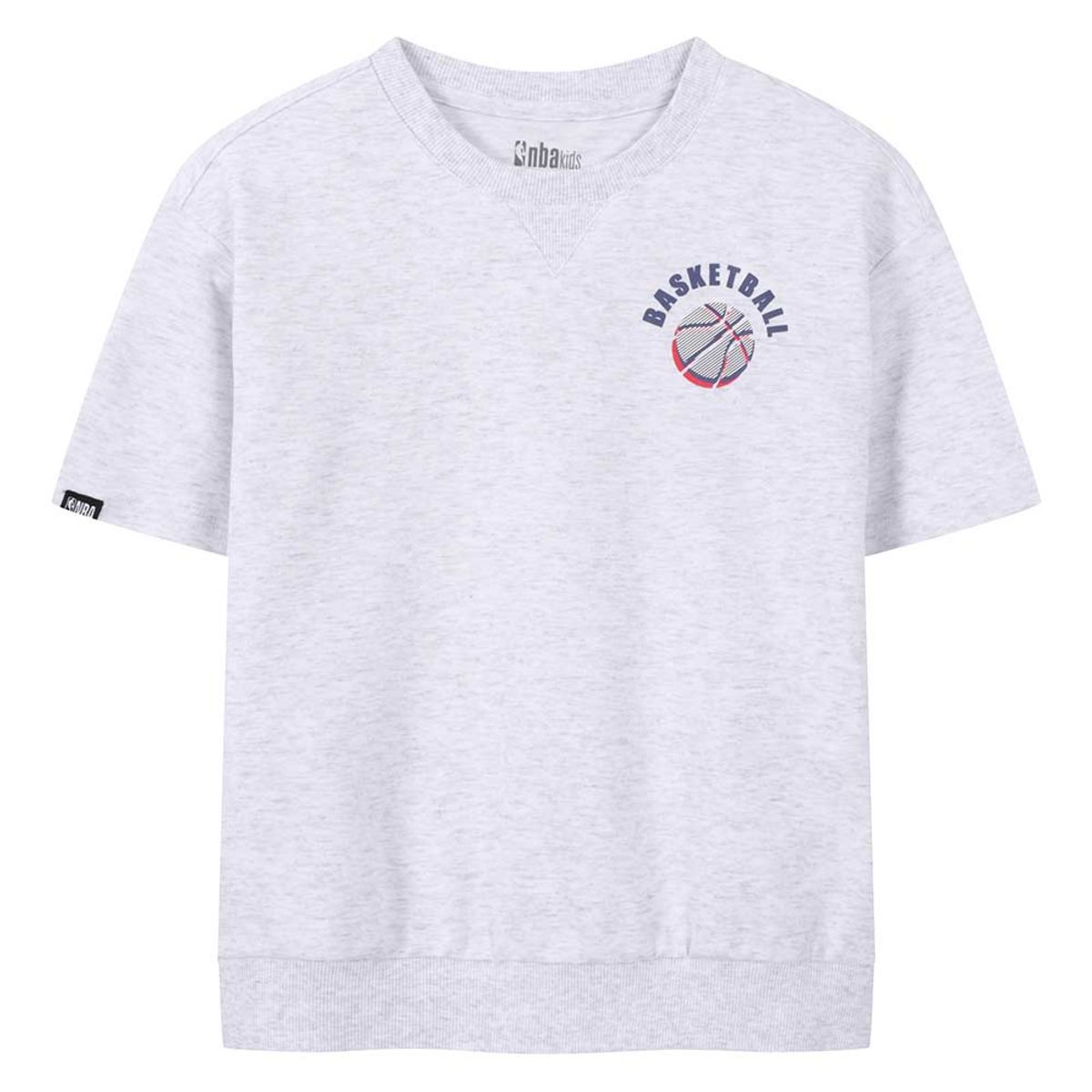 엔비에이 키즈(NBA KIDS) 간절기 루즈핏 반팔 맨투맨 (K262TS160P) 라이트 그레이