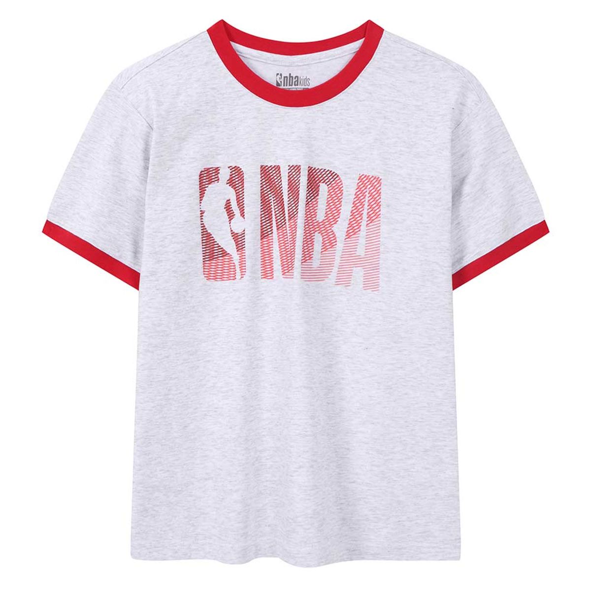 엔비에이 키즈(NBA KIDS) 그라데이션 로고 링거 반팔티(K262TS120P) 라이트 그레이