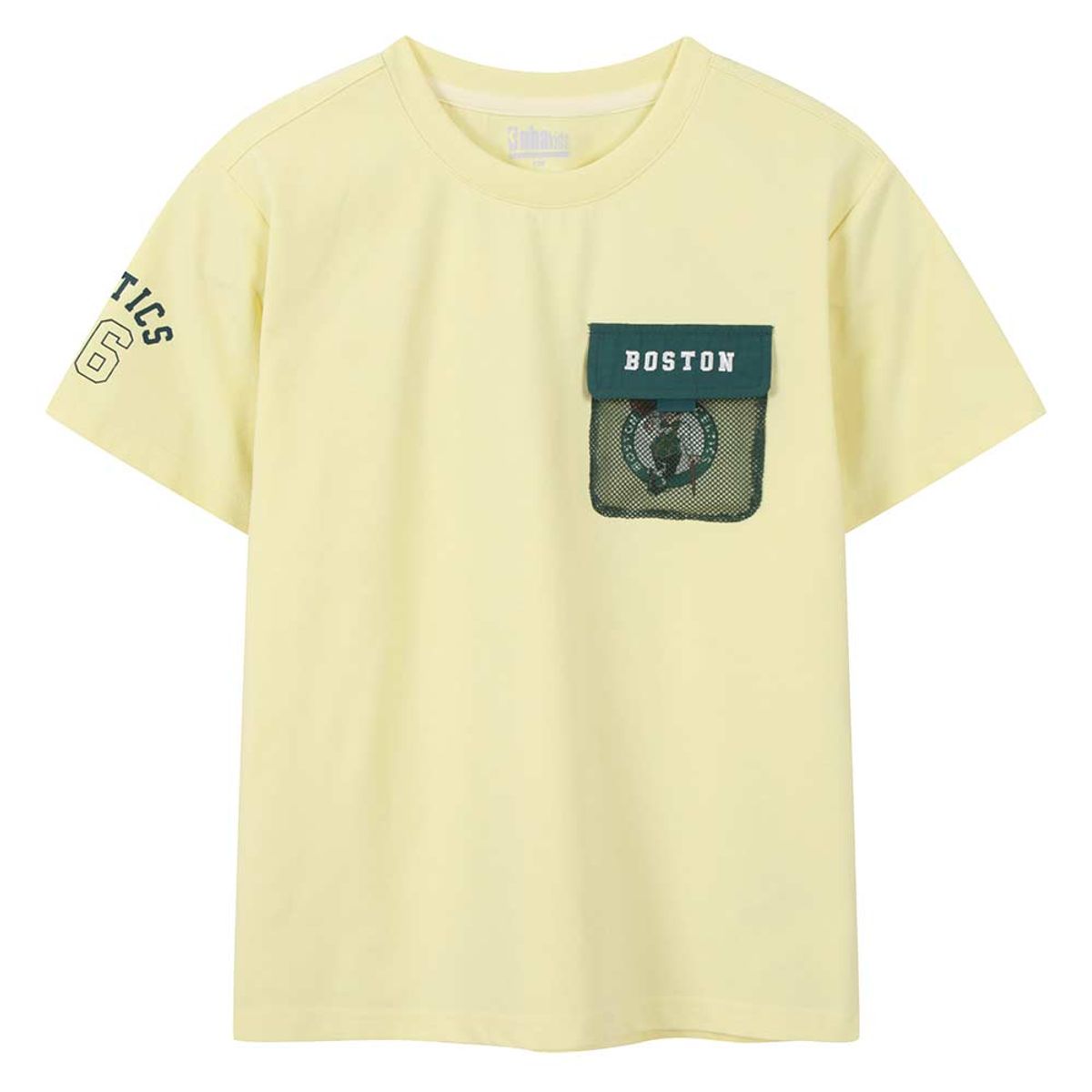 엔비에이 키즈(NBA KIDS) BOS 메쉬포켓 팀 반팔티셔츠(K262TS040P) 라이트 옐로우