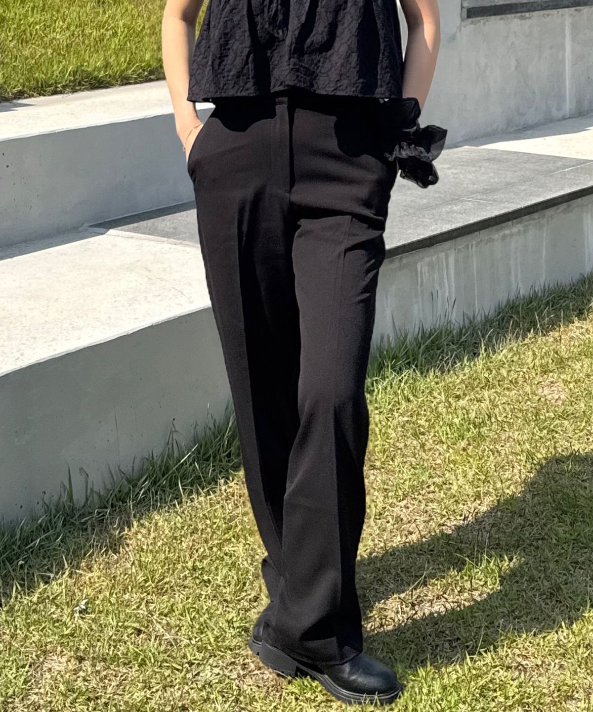 마인드브릿지 우먼(MIND BRIDGE WOMEN) [ON][W][투턱 선택]사계절 데일리 와이드 슬랙스 - 2color
