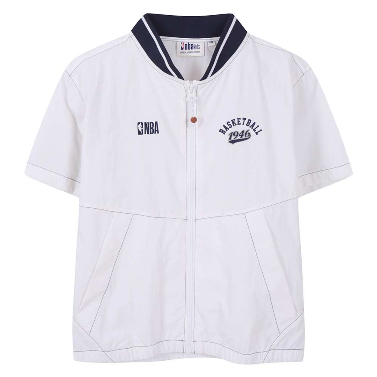 엔비에이 키즈(NBA KIDS) 바시티 포인트 반팔 바람막이(K262JP100P) 화이트