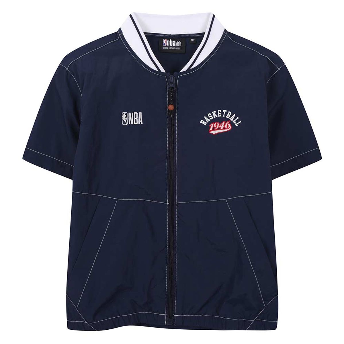 엔비에이 키즈(NBA KIDS) 바시티 포인트 반팔 바람막이(K262JP100P) 네이비
