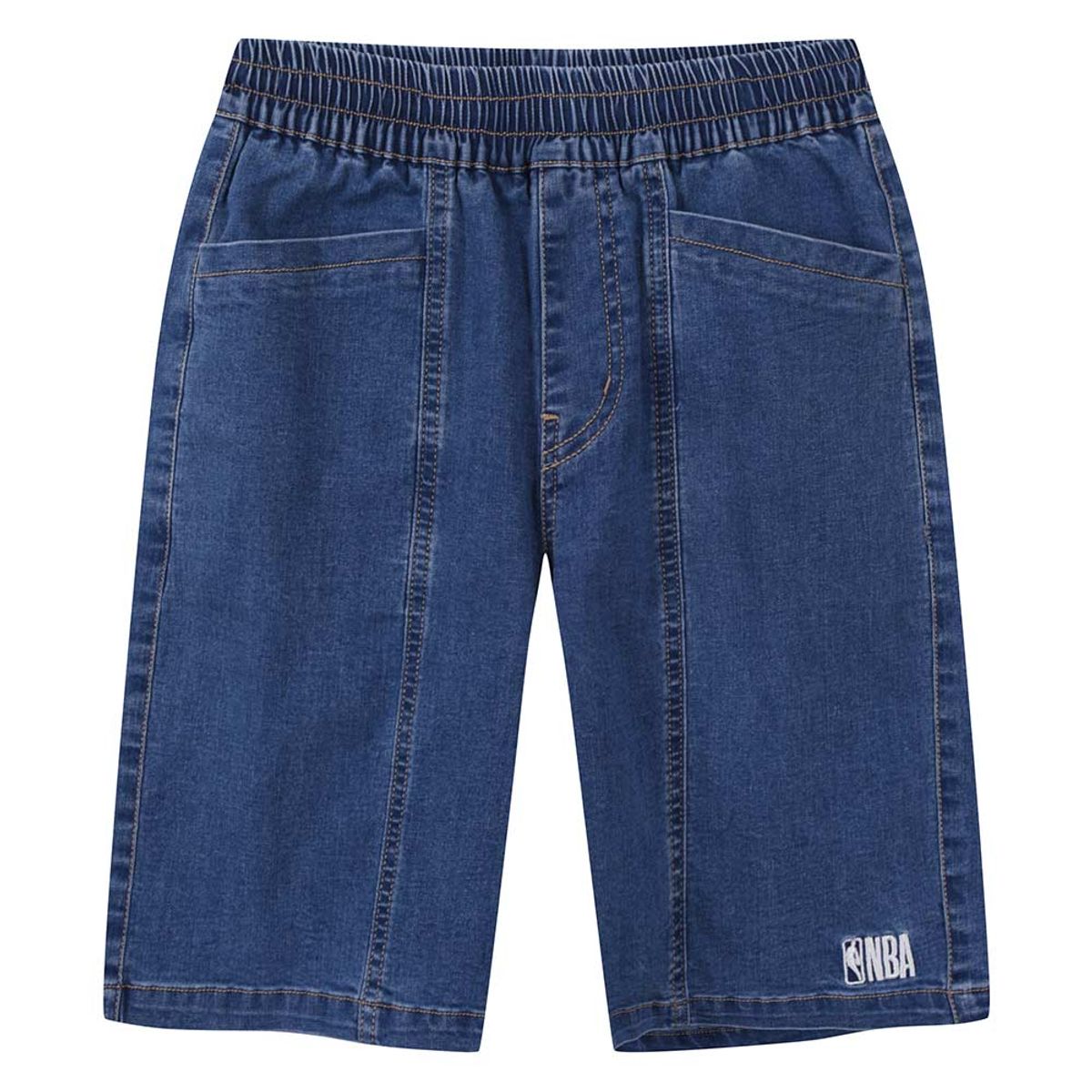 엔비에이 키즈(NBA KIDS) 절개포인트 스판 데님 4부쇼츠(K262DP130P) 블루