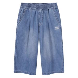 오버핏 데님 버뮤다 7부팬츠(K262DP120P) 블루