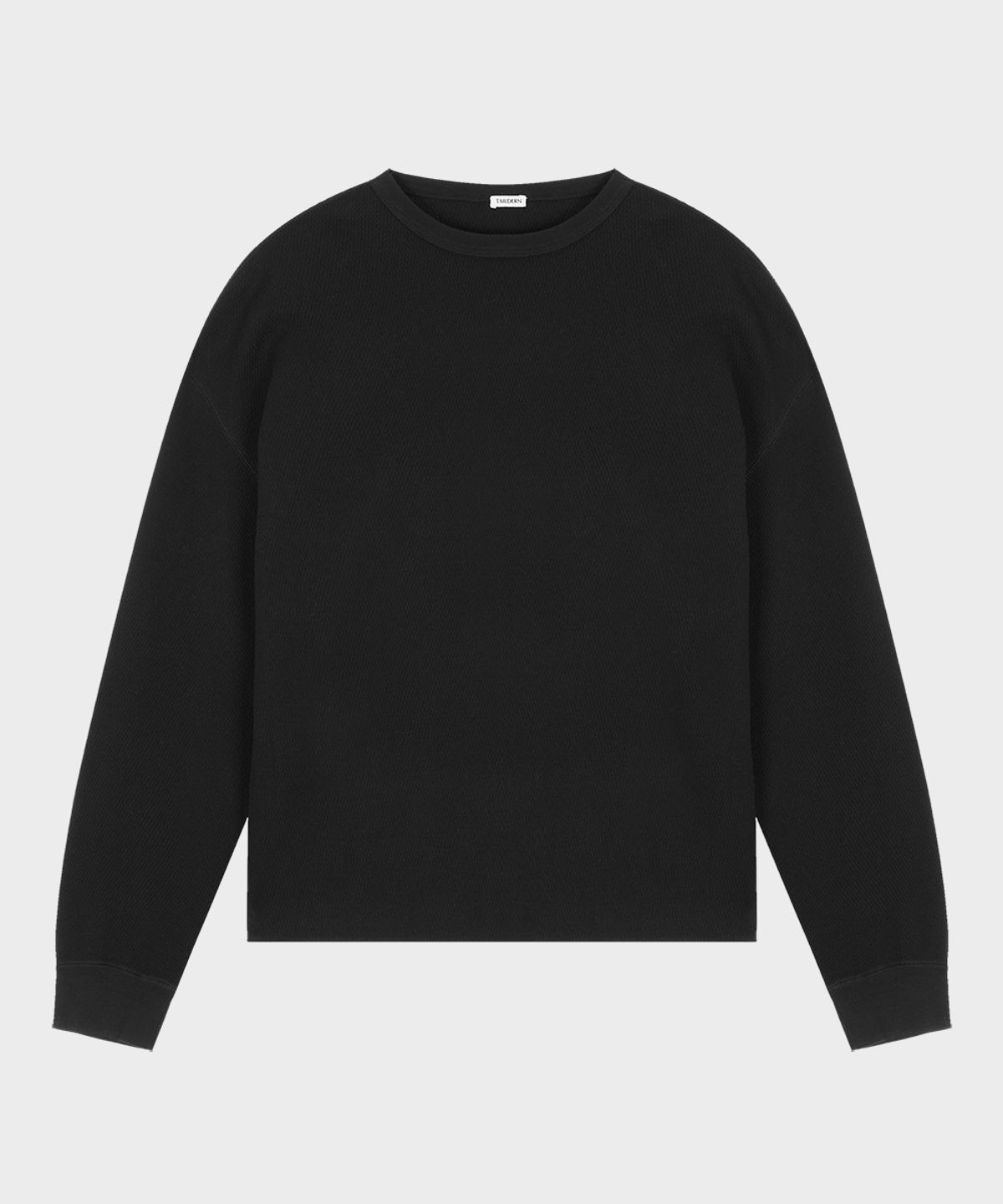 테일던(TAILDERN) Waffle Long-Sleeve T-shirt Black