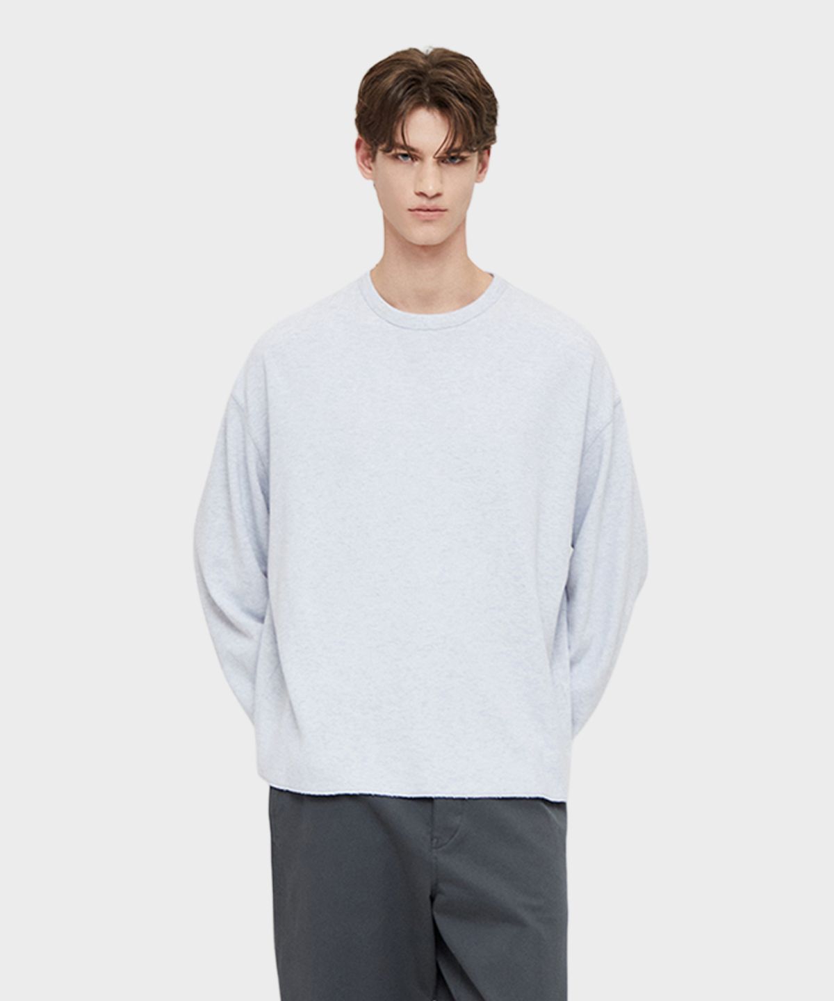 테일던(TAILDERN) Waffle Long-Sleeve T-shirt Melange