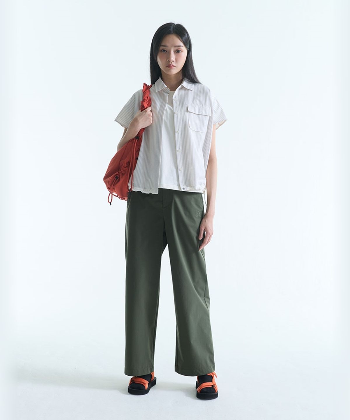 에이글(Aigle) 여성 SOLOTEX 밴딩 와이드 팬츠 AAS26WBOT006AVO