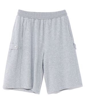 6부 사이드 스냅 버뮤다 팬츠 LQ2PU407_MELANGE GREY