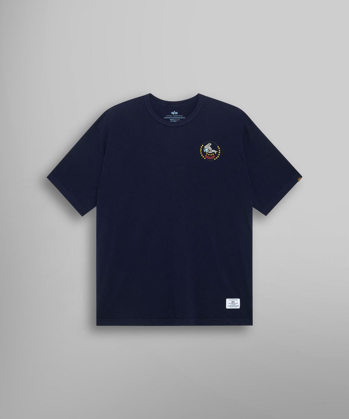 알파 인더스트리(ALPHA INDUSTRIES) 릴랙스드 알파 씰 티셔츠 레플리카 블루