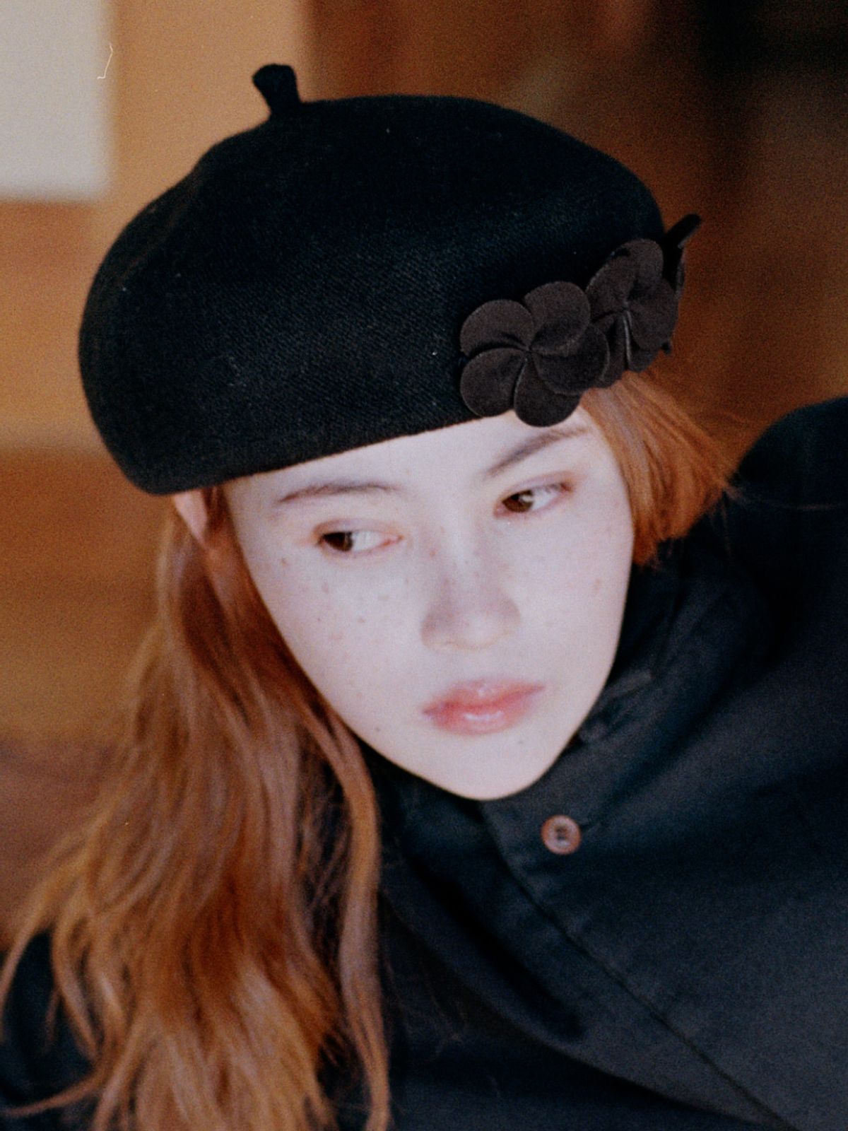 포에지담(POESIEDAME) VINCA BERET IN BLACK
