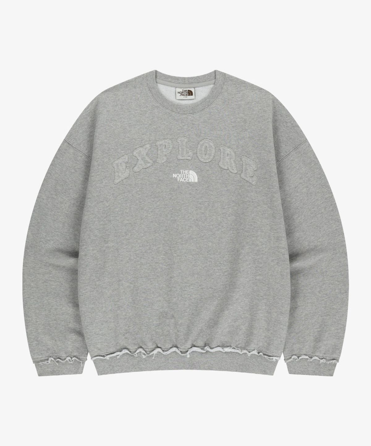 노스페이스(THE NORTH FACE) NM5MS08K 화이트라벨 익스플로어 스웨트셔츠 MELANGE GREY