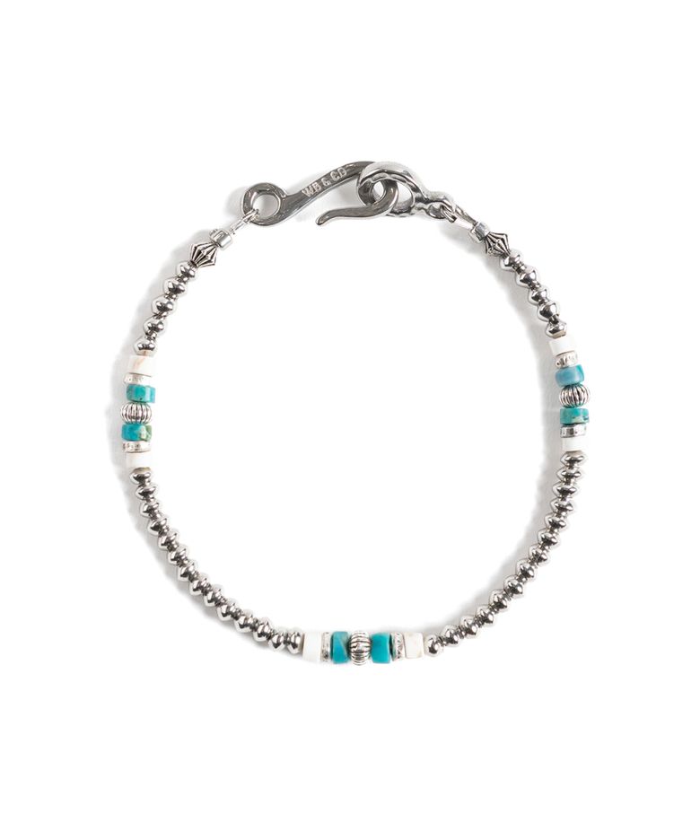W25 METAL BEAD BRACELET (aqua)