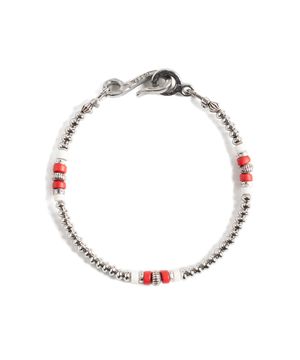 W25 METAL BEAD BRACELET (red)