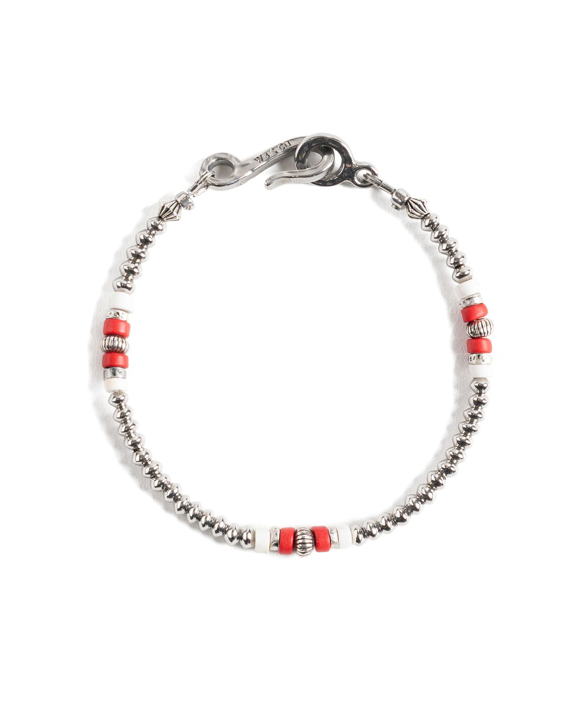 와일드 브릭스(WILD BRICKS) W25 METAL BEAD BRACELET (red)