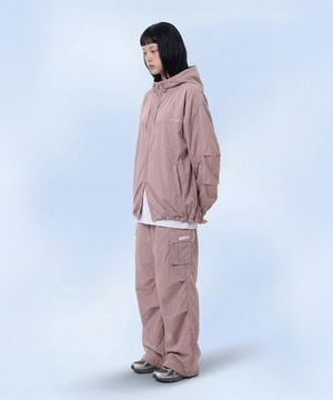 [SET] Essential Two Way Light Windbreaker Set-Up_Indie Pink