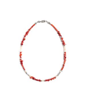 W25 STONE BEAD NECKLACE (red)