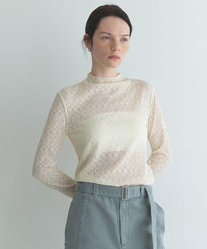 레이스 시스루 티셔츠 NEW6SE231