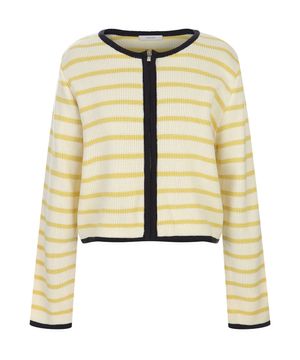 스트라이프 집업가디건_VB42KCQ311Z