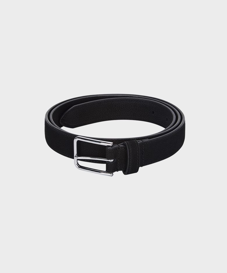 Nubuck Buckle Belt Black