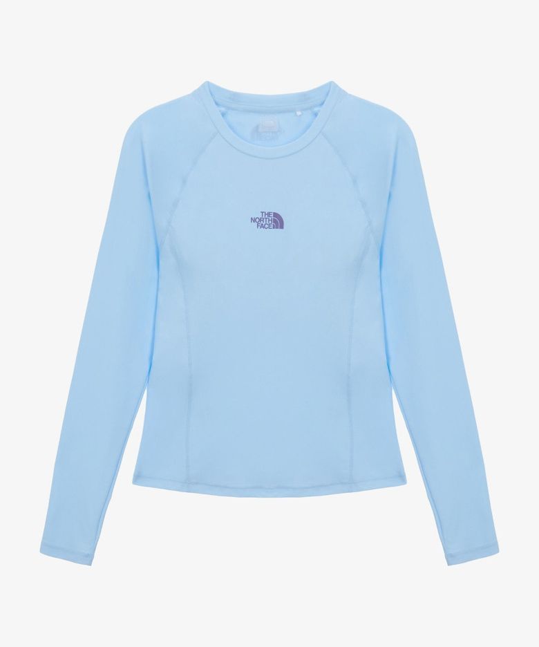 NT7TS31B 여성 에센셜 긴팔 래쉬가드 PASTEL BLUE
