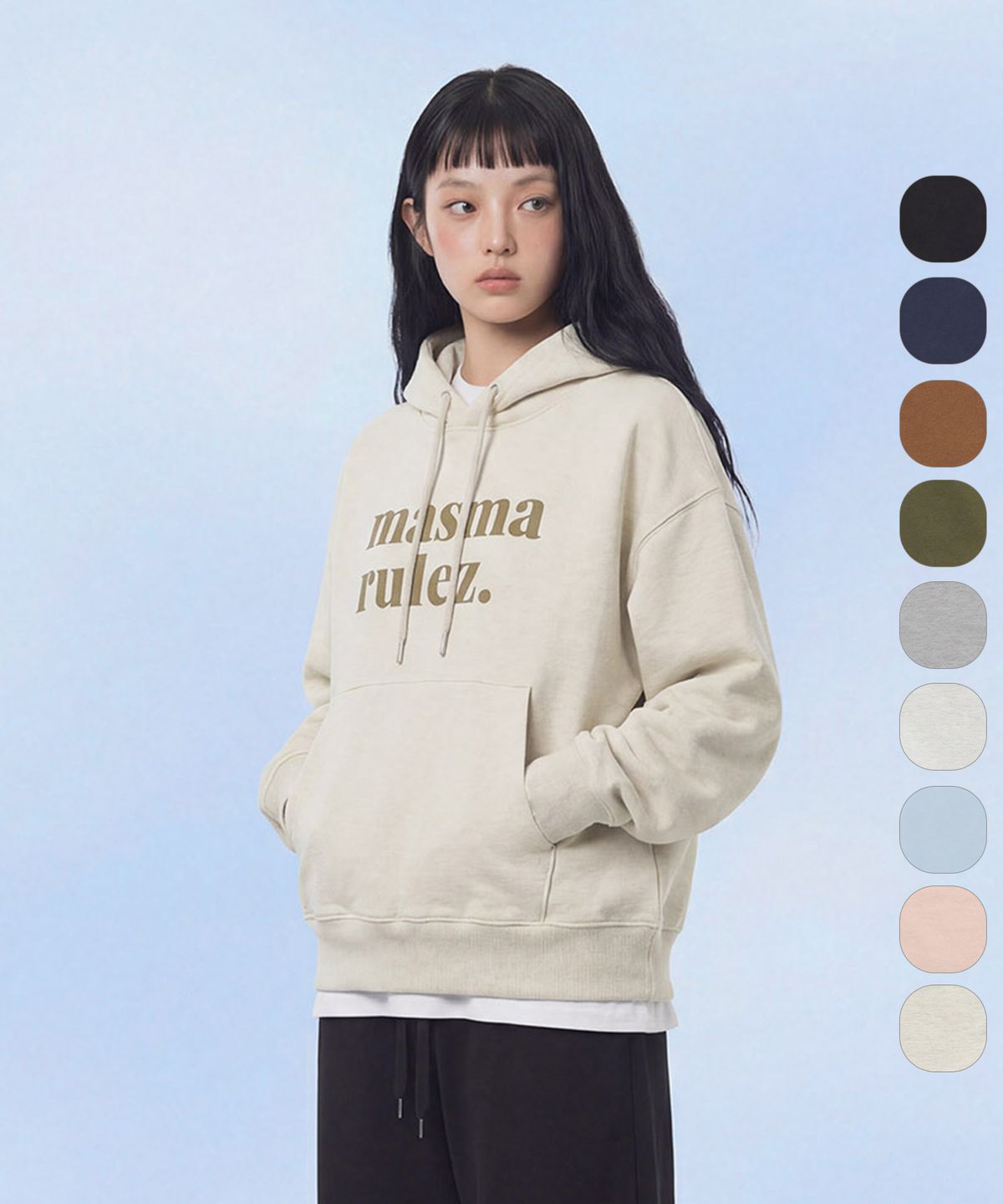 마스마룰즈 어패럴(MASMARULEZ APPAREL) MSMRZ big logo hoodie_9 Colors