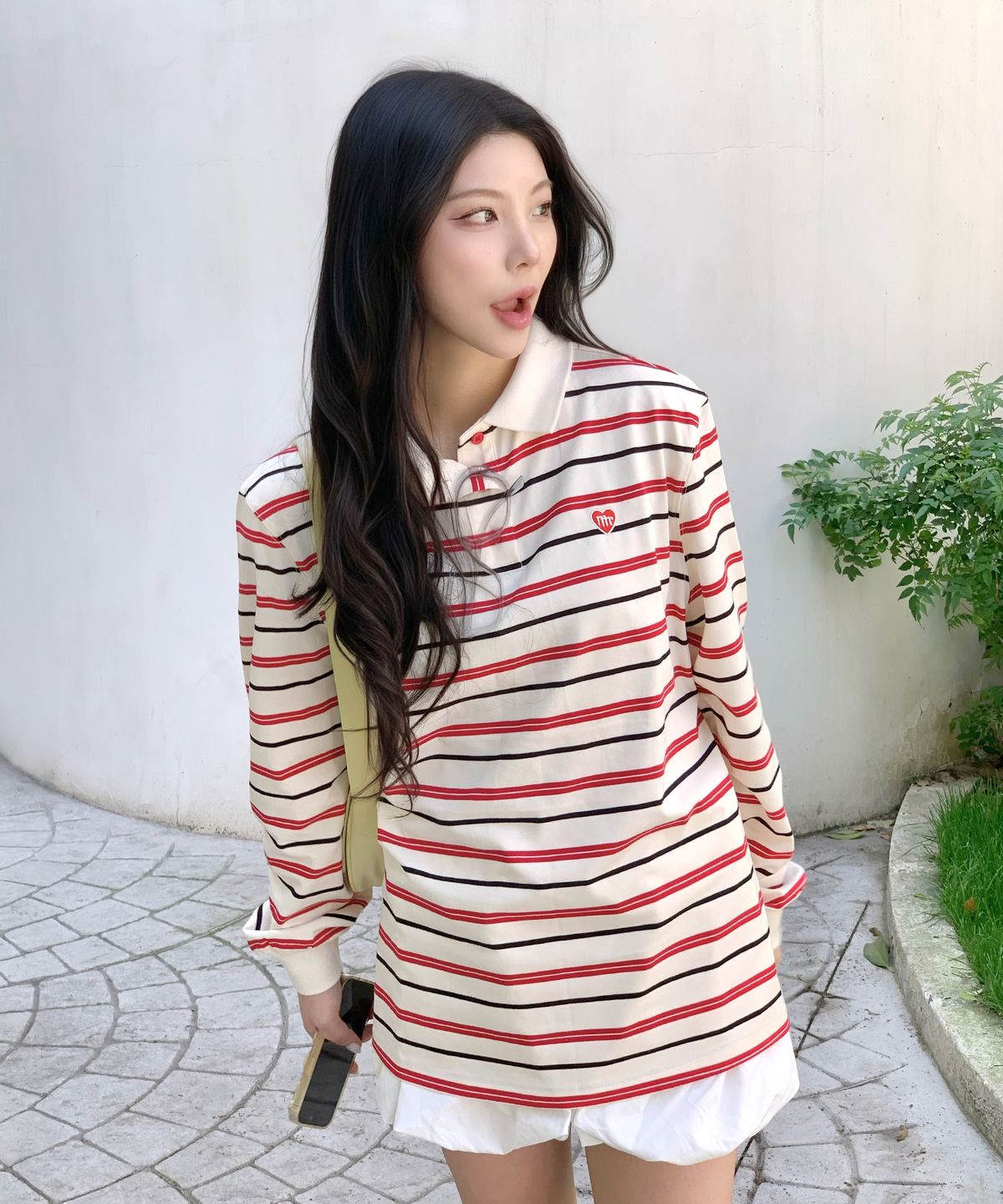 마스마룰즈 어패럴(MASMARULEZ APPAREL) Multi Strip Collar Long Sleeve_Ivory
