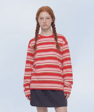 Multi Strip Long Sleeve_Pink