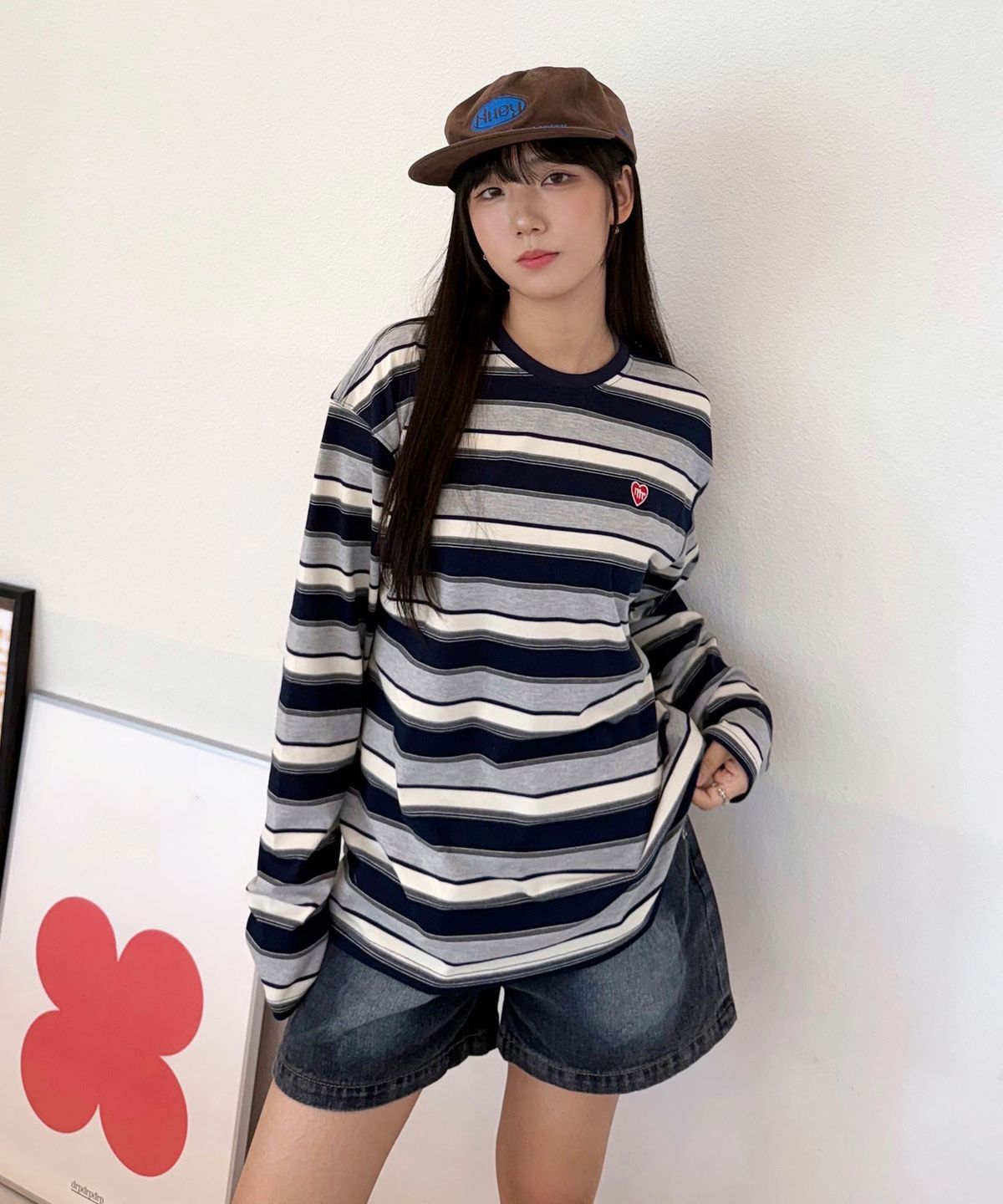 마스마룰즈 어패럴(MASMARULEZ APPAREL) Multi Strip Long Sleeve_Navy