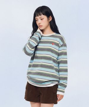 Multi Strip Long Sleeve_Sky Blue