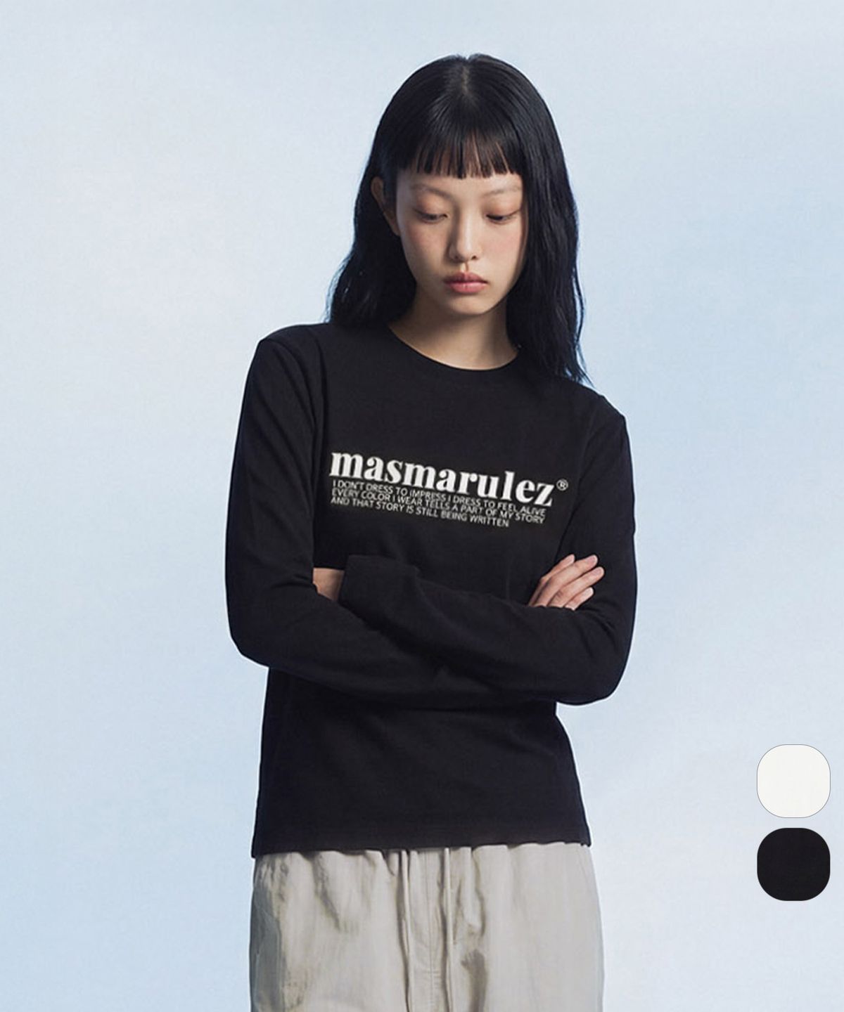 마스마룰즈 어패럴(MASMARULEZ APPAREL) Essential Basic Logo Long Sleeve_2 Colors