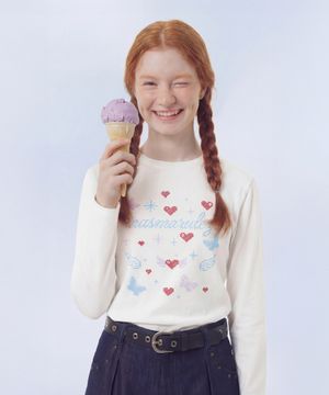 Cross Doodle Long Sleeve_White