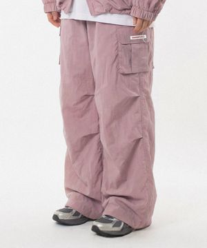 Essential Parasuit Shirring Cargo Pants_Indie Pink