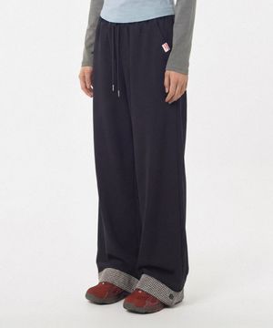 Check Hem Comfort Pants_Black