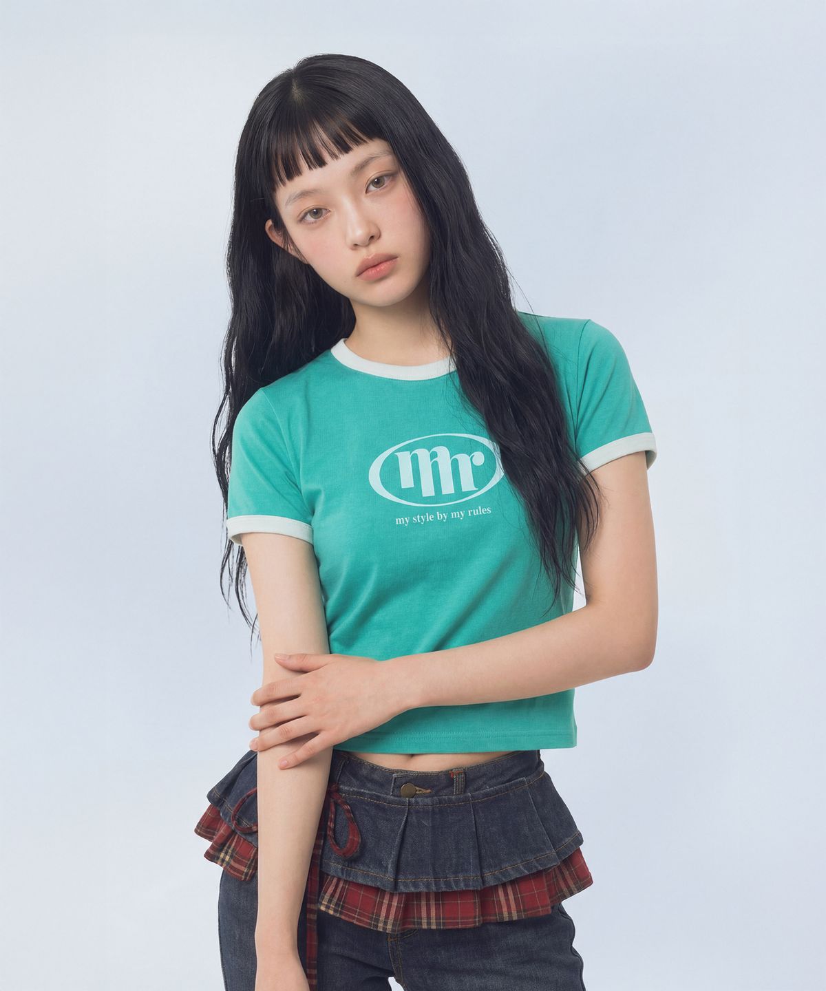 마스마룰즈 어패럴(MASMARULEZ APPAREL) Signature Symbol Ringer T-Shirt_Teal Green