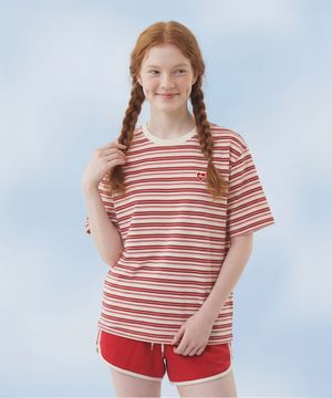 Cool Airy Stripe T-Shirt_Pink