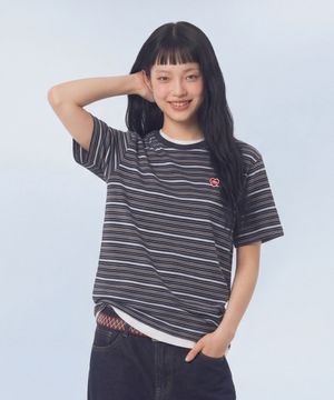 Daily Cotton Stripe T-Shirt_Navy