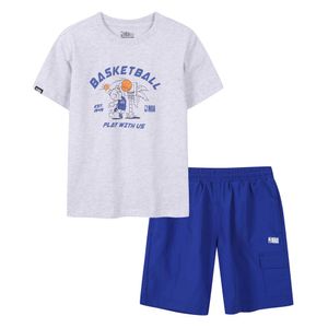 쿨링 반팔티 반바지 세트 (K262ST110P) 라이트 그레이