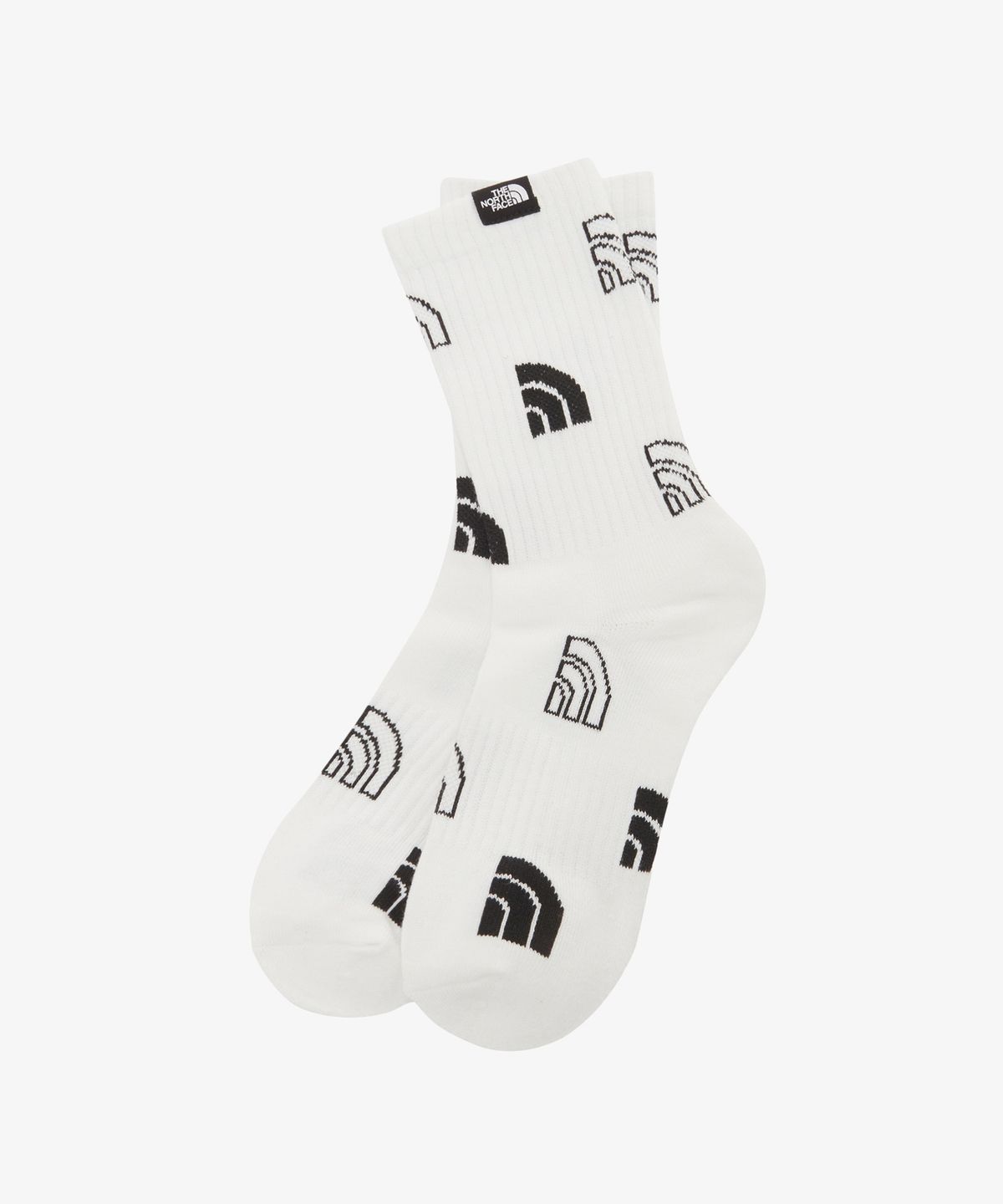 노스페이스(THE NORTH FACE) NY4MS02B 쿨맥스 로고 패턴 삭스 WHITE