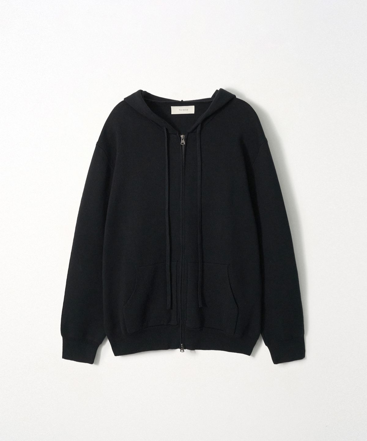 이지오(EZIO) Formal Knit Zip Hoodie_Black