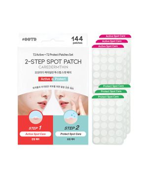 짜기 전/후 케어덤씬 2-STEP 저자극 듀얼 스팟 트러블 여드름 패치 (144매)