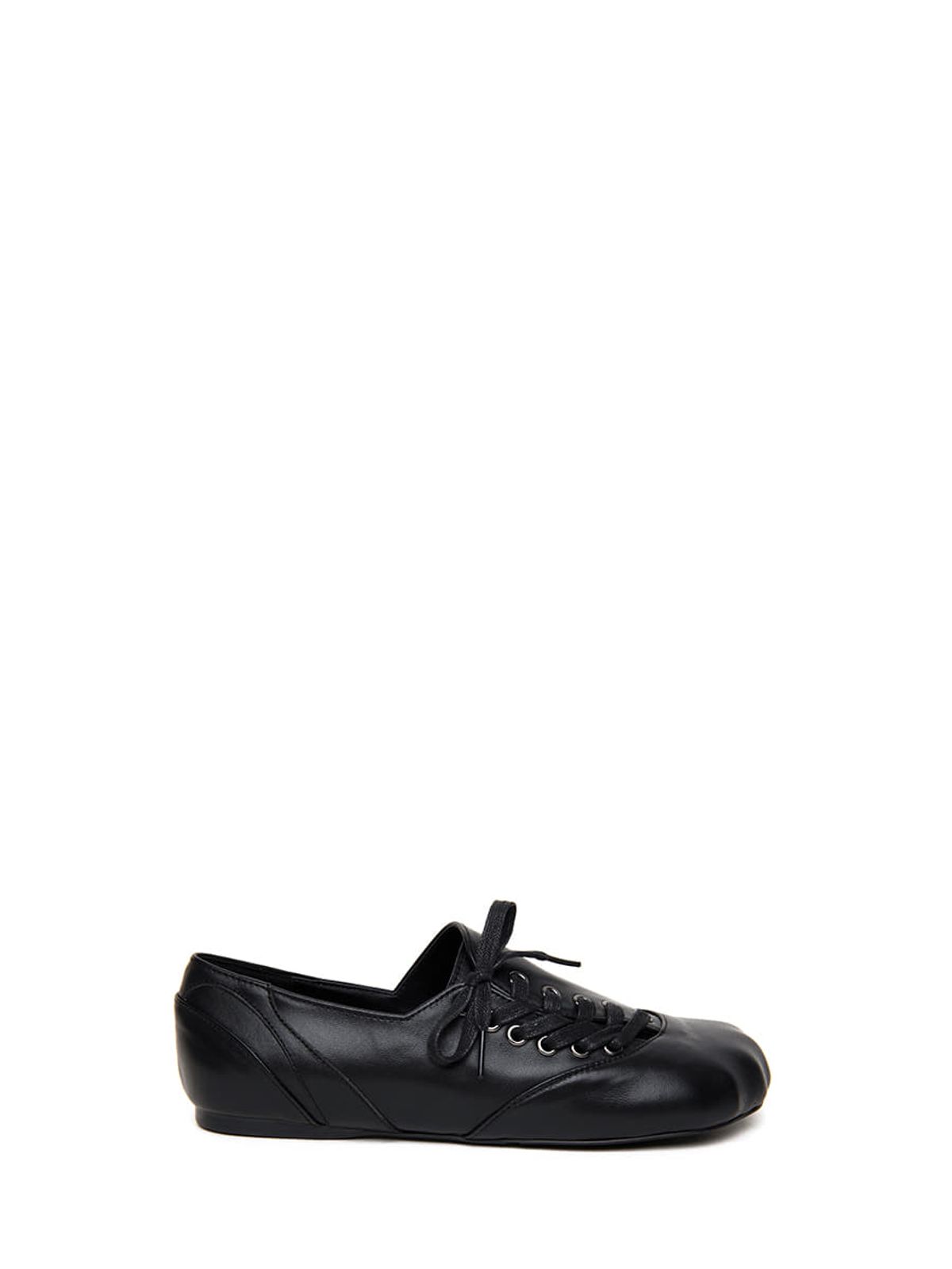 쓰리투에이티(THREE TO EIGHTY) ANIMAL DIAGONAL STRAP FLATS BLACK