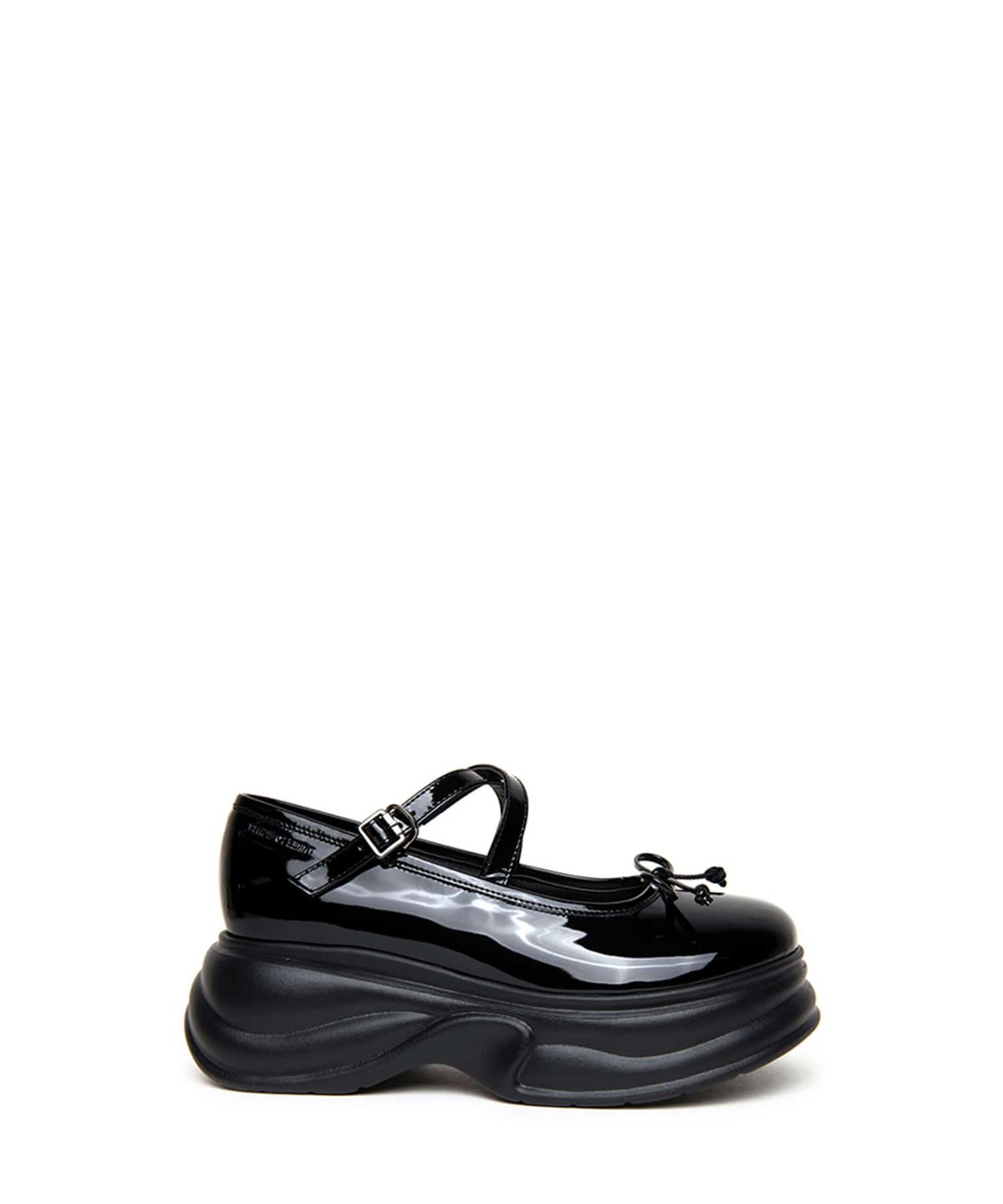쓰리투에이티(THREE TO EIGHTY) STRAP MARY JANE PLATFORM ENAMEL BLACK