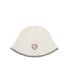 HEART RUBBER PATCH KNIT BUCKET HAT-WHITE