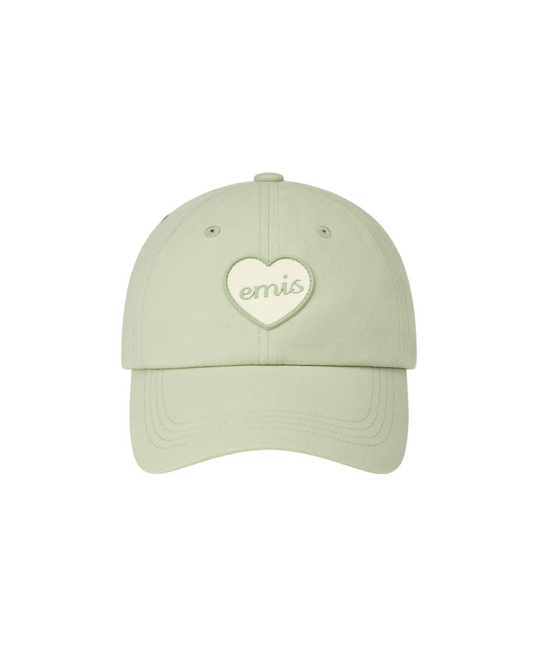 HEART RUBBER PATCH BALL CAP-MINT