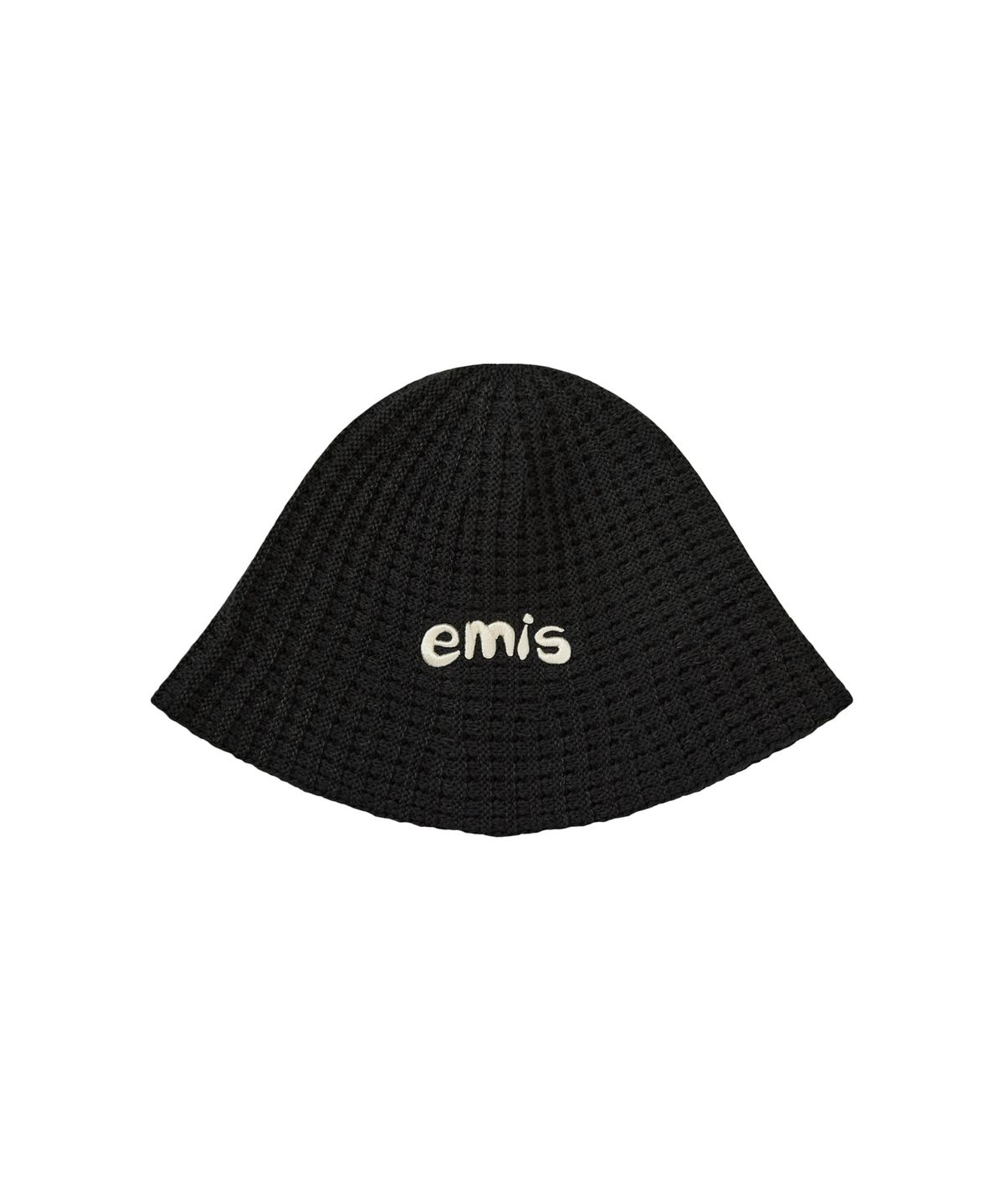이미스(EMIS) COASTAL WAFFLE KNIT BUCKET HAT-BLACK