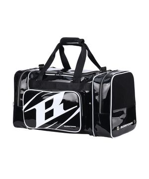 SYMBOL LOGO ENAMEL DUFFLE BAG [BLACK]