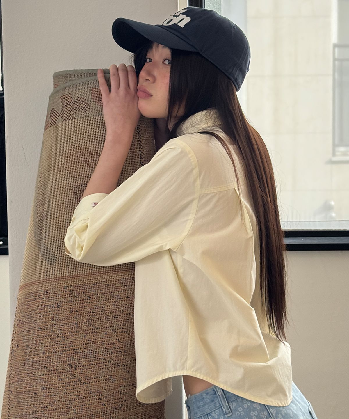 론론(RONRON) RRAC PASTEL COTTON SHIRT BUTTER