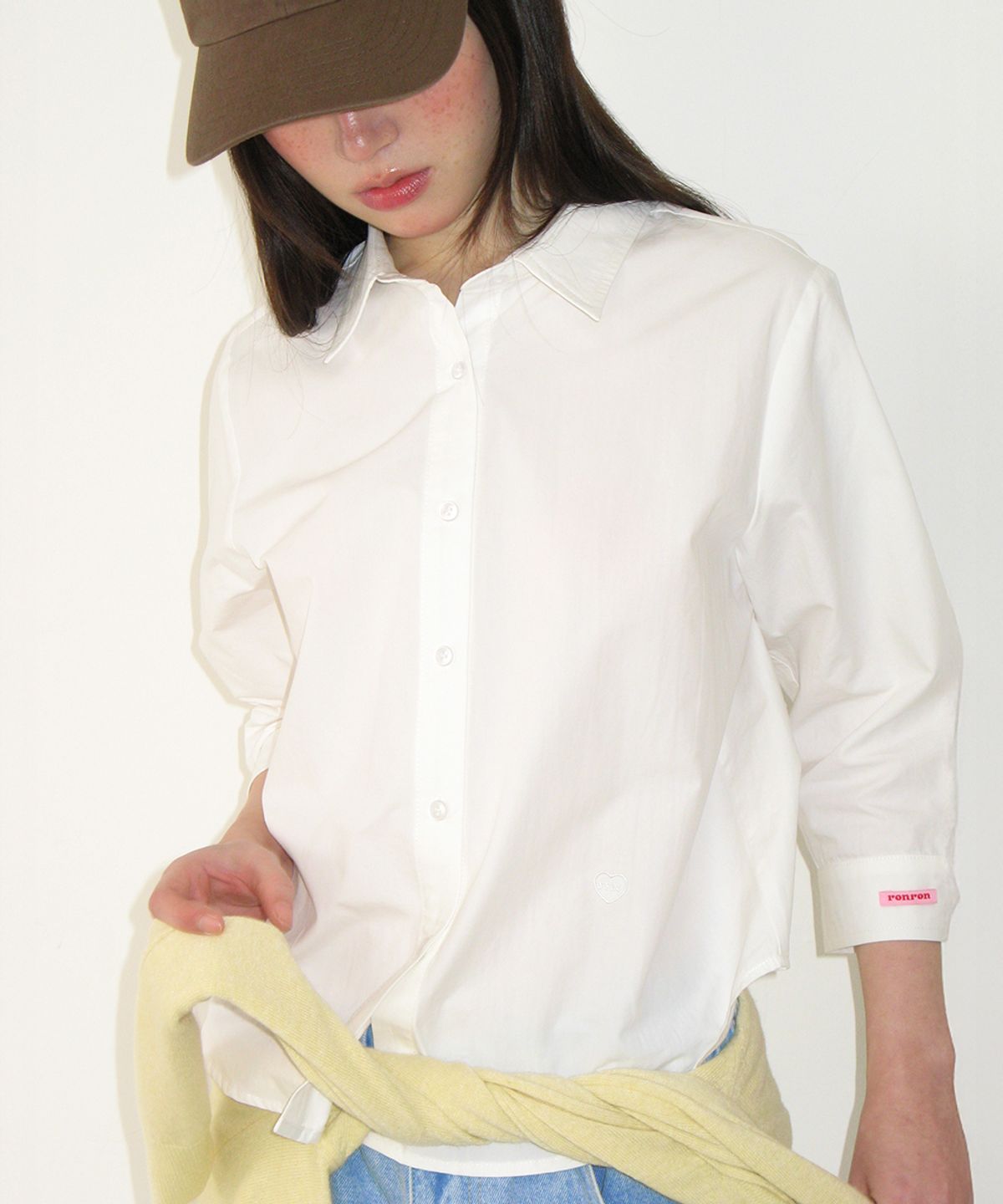 론론(RONRON) RRAC PASTEL COTTON SHIRT WHITE