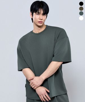 P2626 강연 텐션 절개 반팔티[4COLOR]