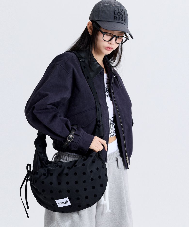 RIBBON POCKET CROSS BAG